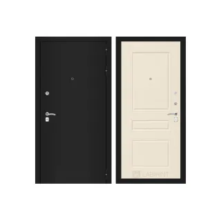 Входная дверь Labirint CLASSIC шагрень черная 03 - Крем софт
